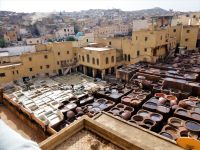 bei den Gerbern und Färbern von Fes