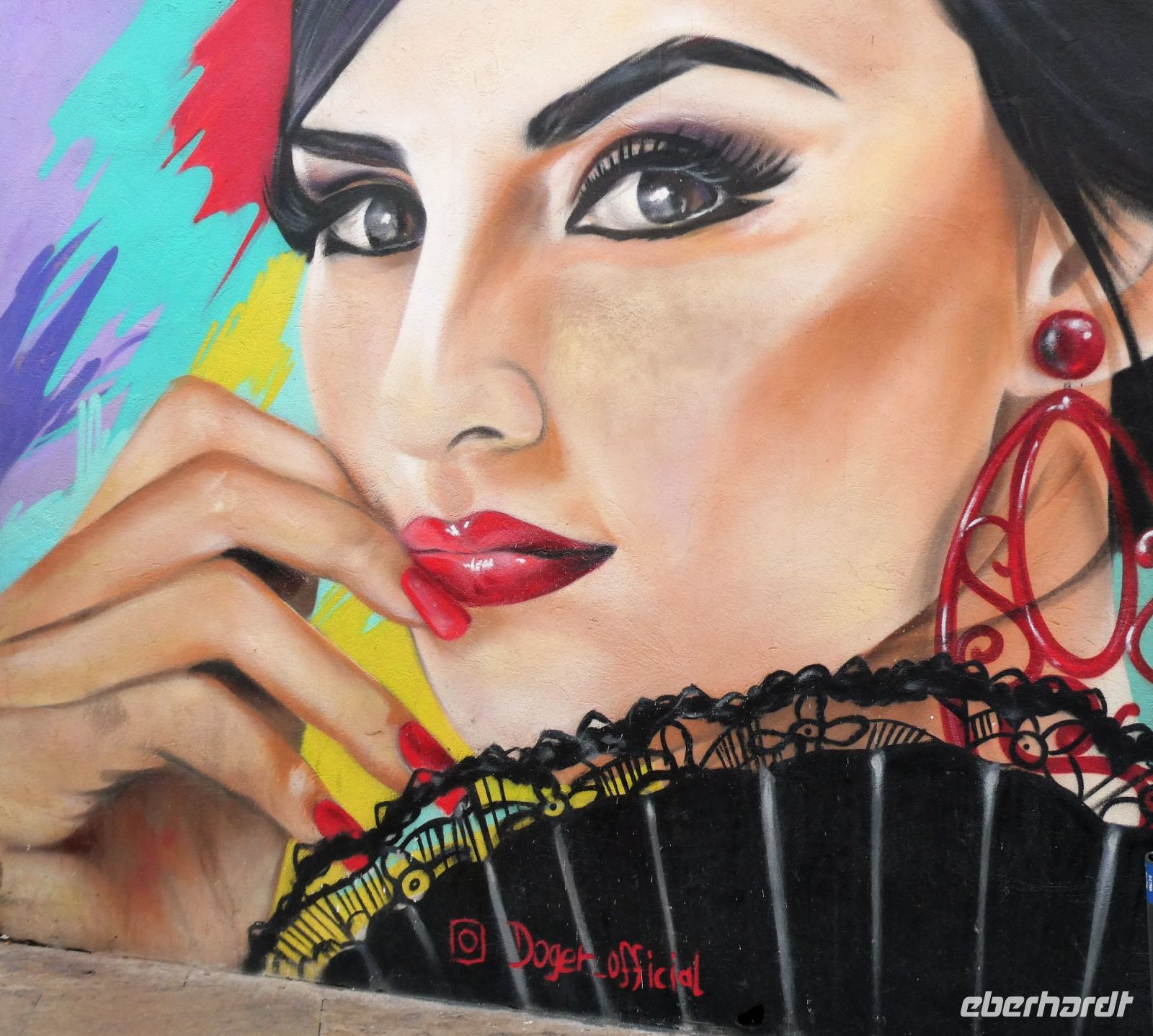 auch hier farbenfrohe Wände