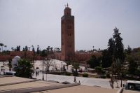 Kutubiyya-Minarett von der Terrasse unseres Restaurants