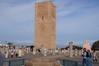 nur halb fertiges Minarett der Hassan-Moschee in Rabat