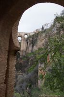 El Puente Nuevo durch den Arco de Cristo (Christusbogen) fotografiert