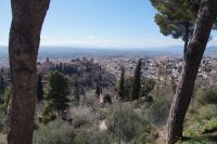 Alhambra und Albaicín - im Hintegrund die Vega de Granada