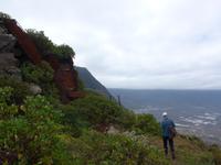 Kanaren, El Hierro, Steinrutsche am Mirador de la Pena