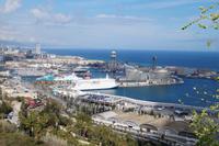 Puerto de Barcelona vom Mirador del Alcalde aus gesehen