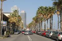 Spaziergang am Strand von Barcelona