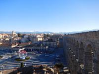 Blick vom Aquädukt in Segovia