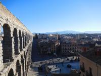 Blick vom Aquädukt in Segovia