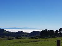 Spanien, El Hierro, Jinama Aussichtspunkt mit Blick nach Gomera und teneriffa