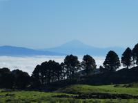 Spanien, El Hierro, Jinama Aussichtspunkt mit Blick nach Gomera und teneriffa