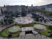 Blick vom Terrase in PLaza Catalunya in Barcelona (1)