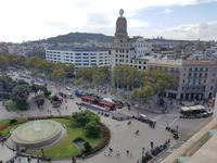 Blick vom Terrase in PLaza Catalunya in Barcelona (2)