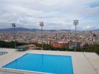 Blick von Montjuic Berg in Barcelona (2)