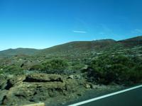 Teneriffa, Kammstrasse, Blick zu den Observatorien