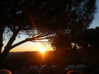 Sonneuntergang beim Tempel von Debod