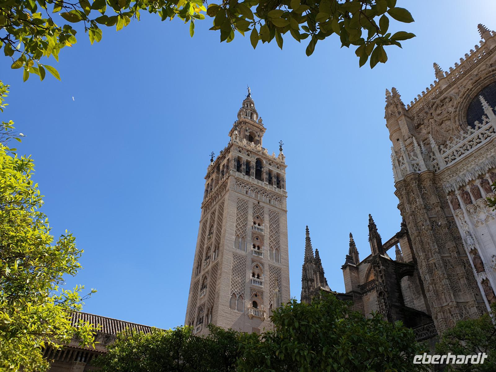  Kathedrale Santa Maria de la Sede mit ihrem bekannten Glockenturm Giralda in Sevilla (1)