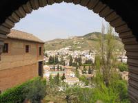 Granada, Blick von der Alhambra auf den Albaycín