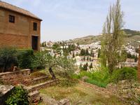 Granada, Blick von der Alhambra auf den Albaycín
