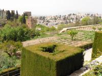 Granada, Blick von der Alhambra auf den Albaycín