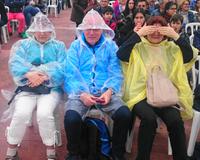 Riogordo, Eberhardt-Gruppe bei Regen, Wind u. Kälte im Passionsspiel (datenschutzkonform)