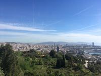 Aussicht auf Barcelona Stadt vom Montju¨ic aus