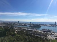 Aussicht von Montjuüic auf den Hafen