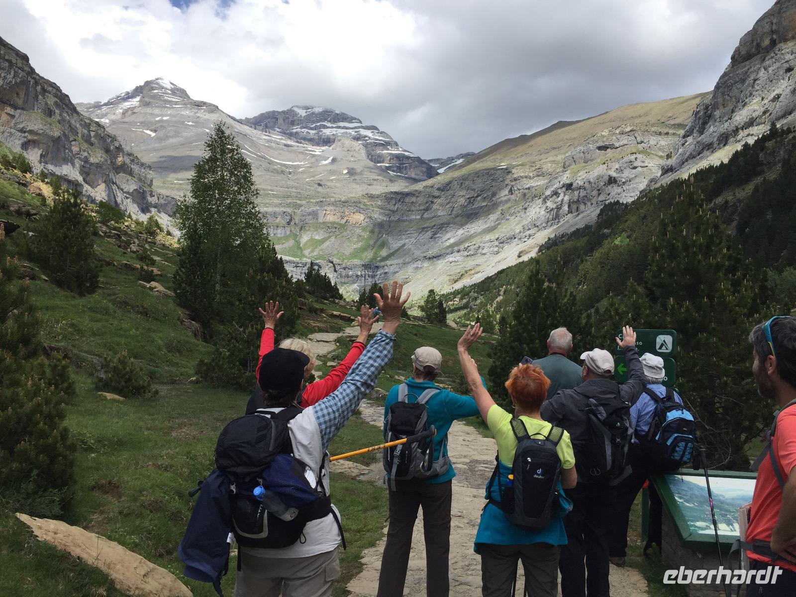 Begrüßung des Pico Aneto, 3. höchster Berg der Pyrenäen 
