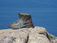 Pilgerschuh am Kap Finisterra