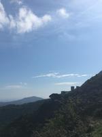 Das Kloster Sant Pere de Rodes in der Ferne