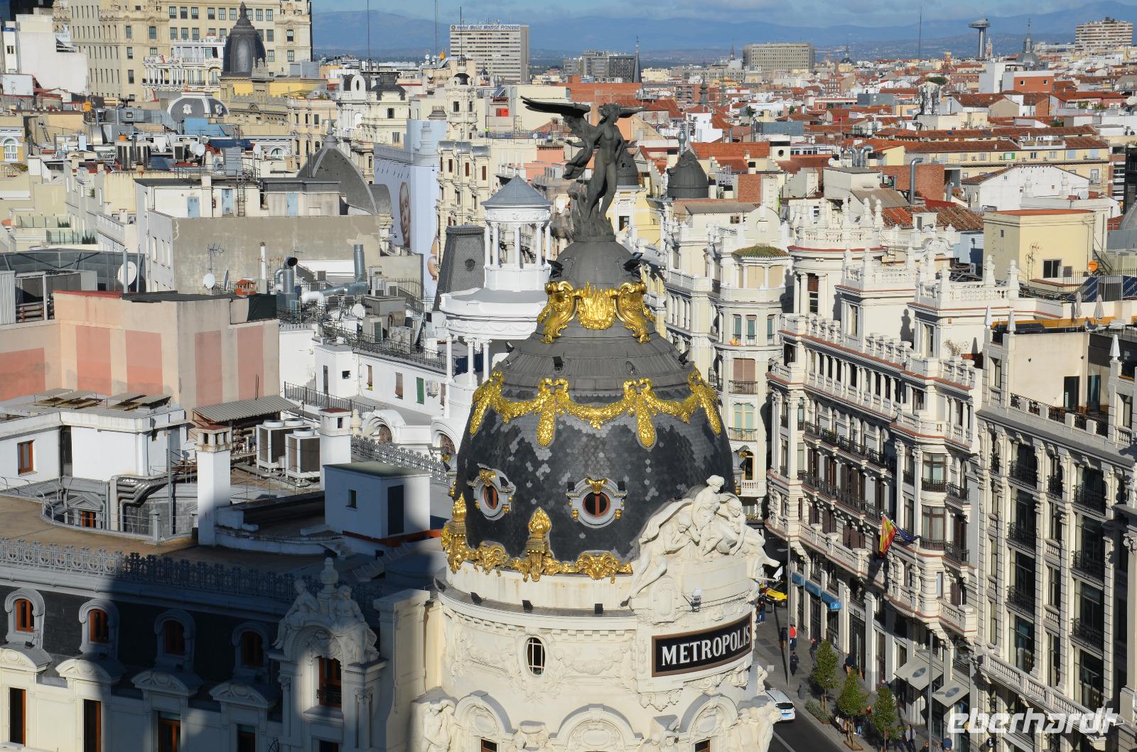 Die Stadtkulisse von Madrid