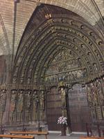 der Portico der Kirche in Laguardia