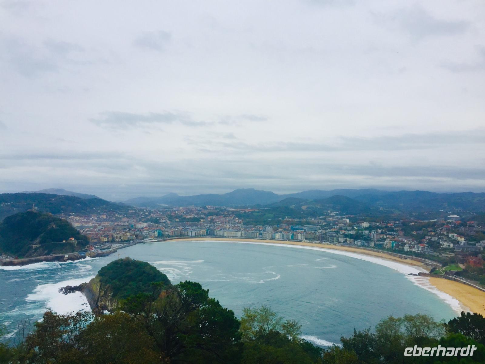 Panorama San Sebastián vom Monte Igueldo