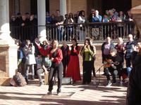 Silvesterreise Sevilla - Sevilla, Anlagen der Iberoamerikanischen Ausstellung 1929, Straßenflamenco