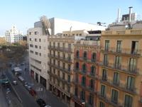 Blick aus unserem Hotel am Platz Catalunya