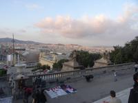 Vom Monjuic schaut man über Barcelona