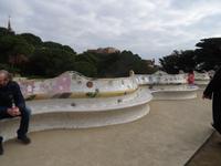 Bänke im Park Guell