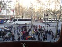 Blick aus dem Fenster auf den Paseig Gracia