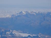 Flug über das Gebirge nach Spanien