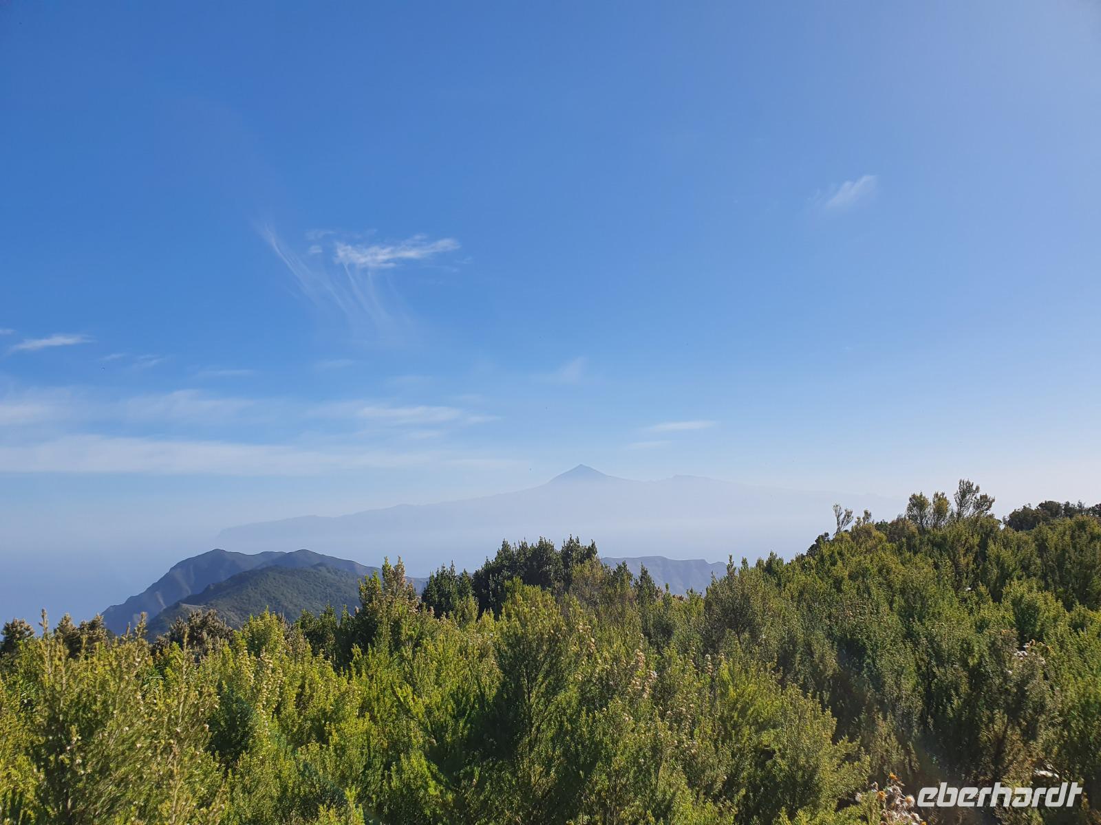 La Gomera -  Nationalpark Garajonay, Blick zum Teide