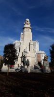 Cervantes Denkmal an der Plaza España