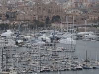 ein letzter Blick vom Schloss Bellver auf Palma und die Kathedrale