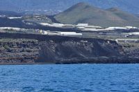 Whale Watching Tour in Tazacorte - der neue Lavastrom mündet im Meer