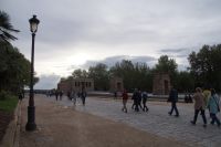 Debod-Tempel in Gegenlicht