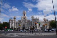 Der ehemalige Telekommunikationspalast, wegen seines Standorts auch als Palacio de Cibeles bezeichnet, seit 2007 Rathaus Madrids