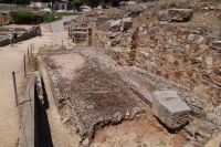 Öffentliche Latrine für Besucher von Theater bzw. Amphitheater in Emerita Augusta (Mérida)