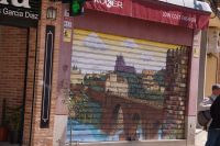 Die Puente de San Martín auf einen Laden gemalt