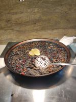 Tintenfisch Paella am Abendbuffet