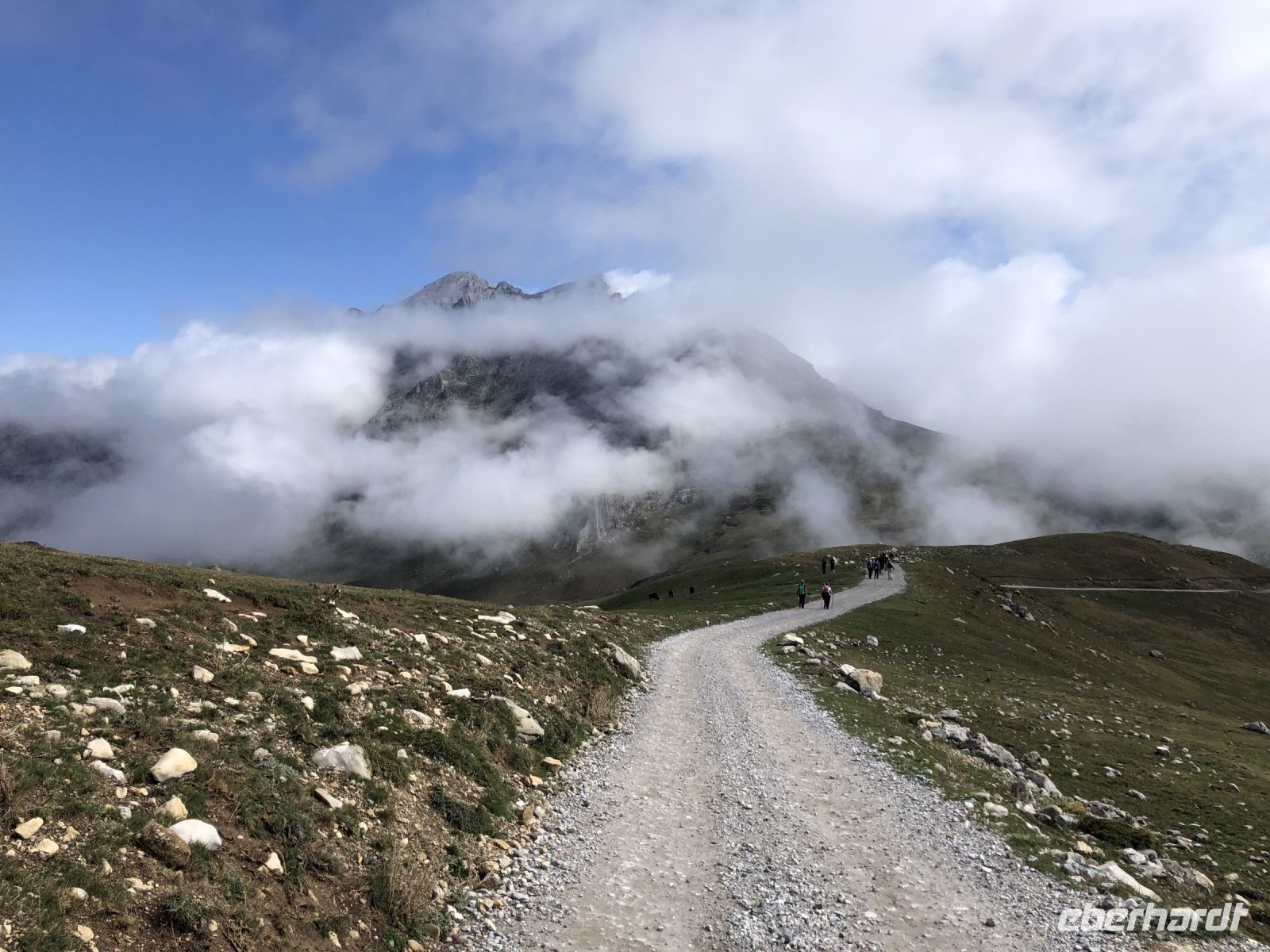 Anstieg auf der Wanderung in den 
