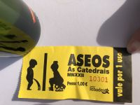 Selbst für das WC erhält man eine Quittung