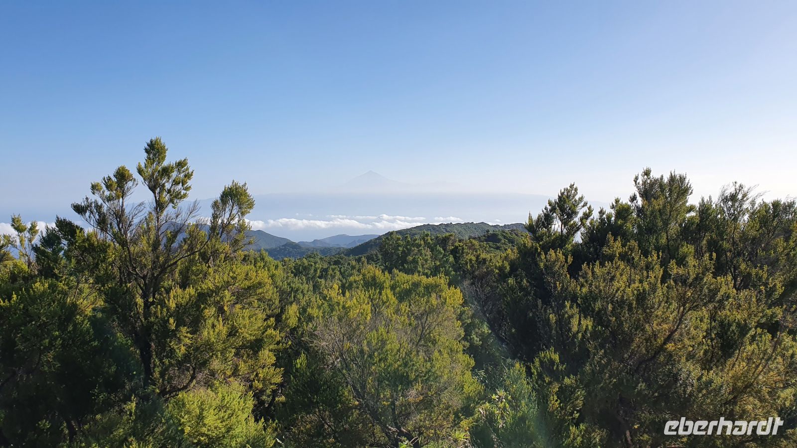 La Gomera, Blick zum Teide vom Inselinneren