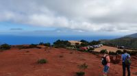 La Gomera, Wanderung im Norden, rote Wüste beim Mirador de Abrante